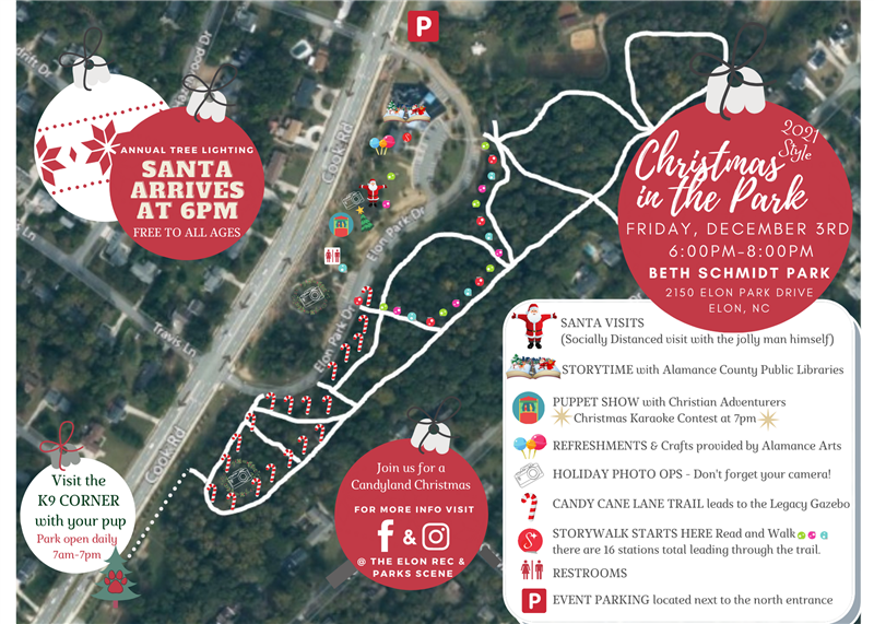 Christmas in the Park Map 2021