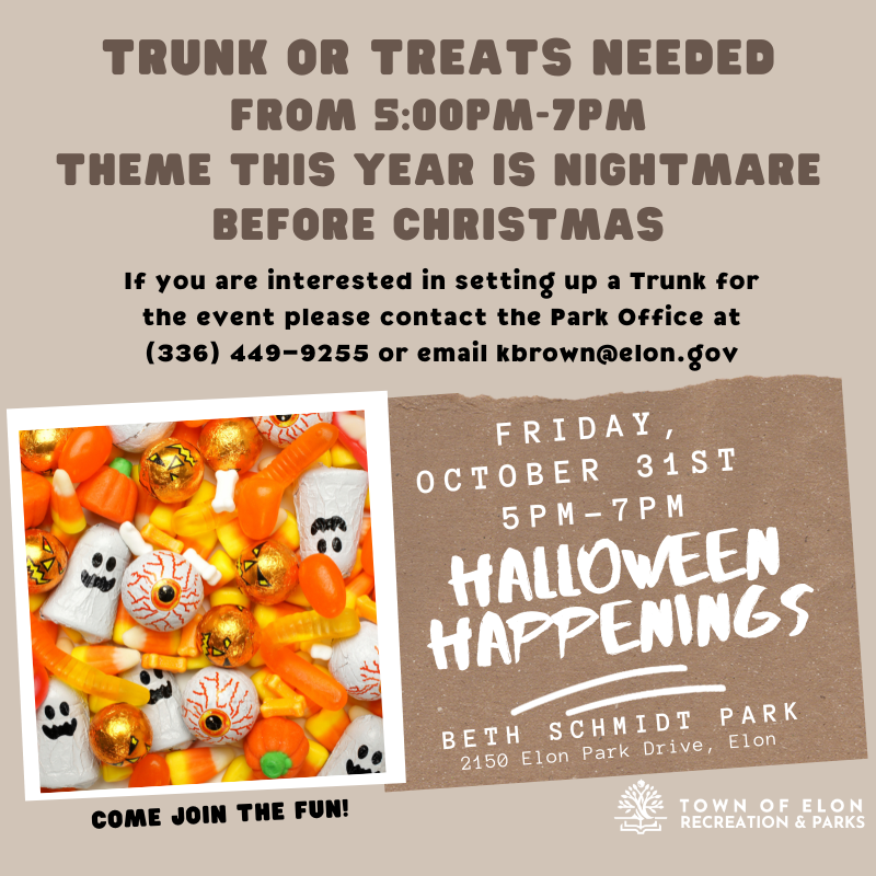 halloween Happenings 2025 Trunks needed